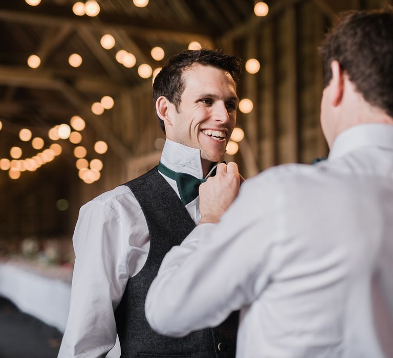 Groom Getting Ready