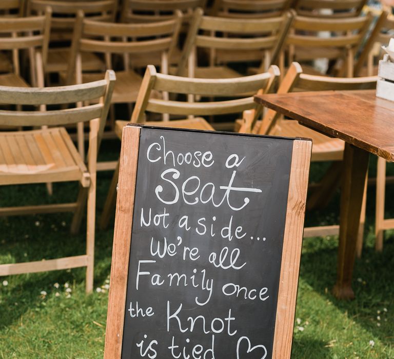 Chalkboard Wedding Sign