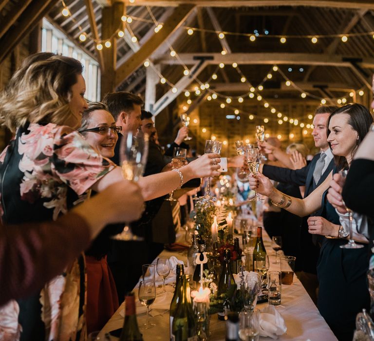 North Hidden Barn For A Rustic Wedding With Festoon Lights