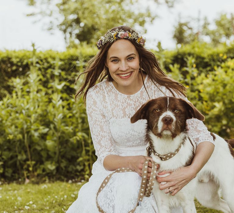 Rustic DIY Wedding In The Netherlands With Bride In Tea Length Vintage Gown And Images From Neil Jackson Photographic With Vintage Mint Green VW Beetle