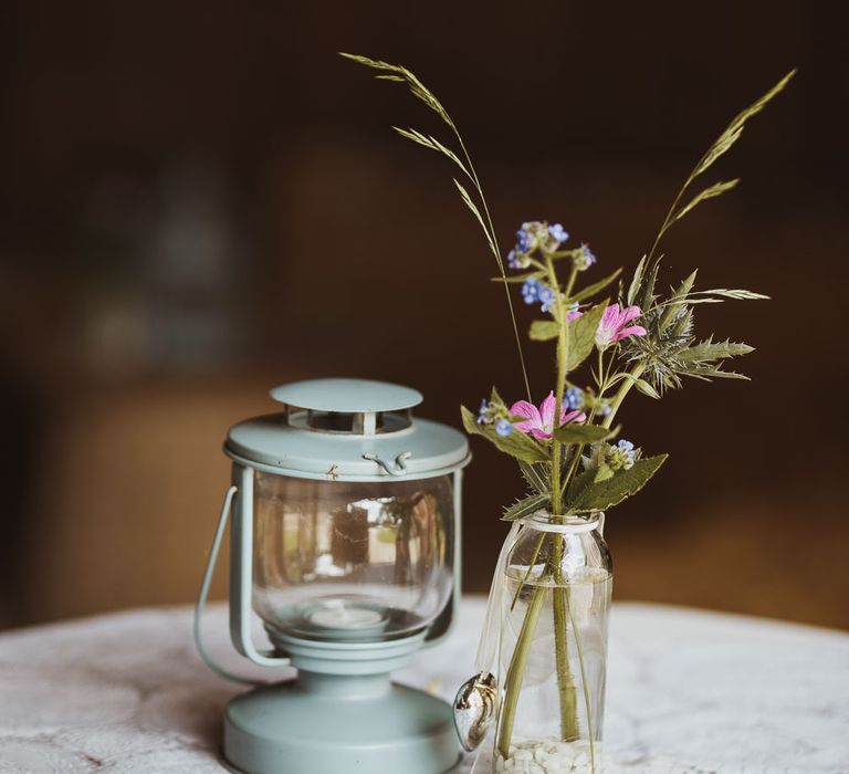 Rustic DIY Wedding In The Netherlands With Bride In Tea Length Vintage Gown And Images From Neil Jackson Photographic With Vintage Mint Green VW Beetle