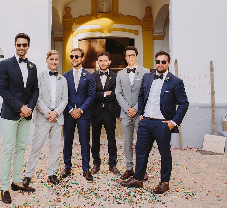 Groomswear // Colourful Suits & Bowties For Destination Wedding