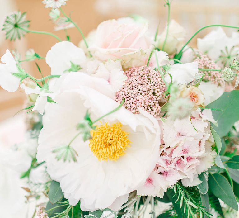 Blush Pink & White Wedding Flowers | The Secret Garden Wedding Venue in Essex | White Stag Wedding Photography