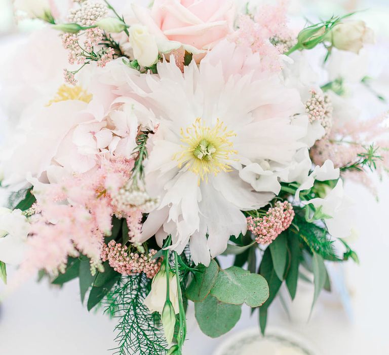 Blush Pink & White Wedding Flowers | The Secret Garden Wedding Venue in Essex | White Stag Wedding Photography