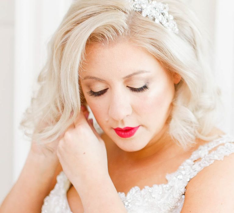 Bridal Preparations | Red Lipstick | White Stag Wedding Photography