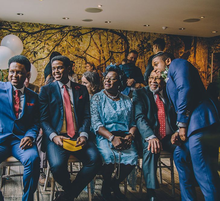 Groomsmen at the Altar | Stylish London Wedding Planned by Revelry Events | Story + Colour Photography