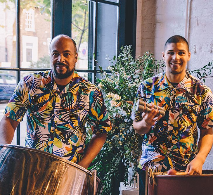 Trinidadian Steel Drums Wedding Entertainment | Stylish London Wedding Planned by Revelry Events | Story + Colour Photography