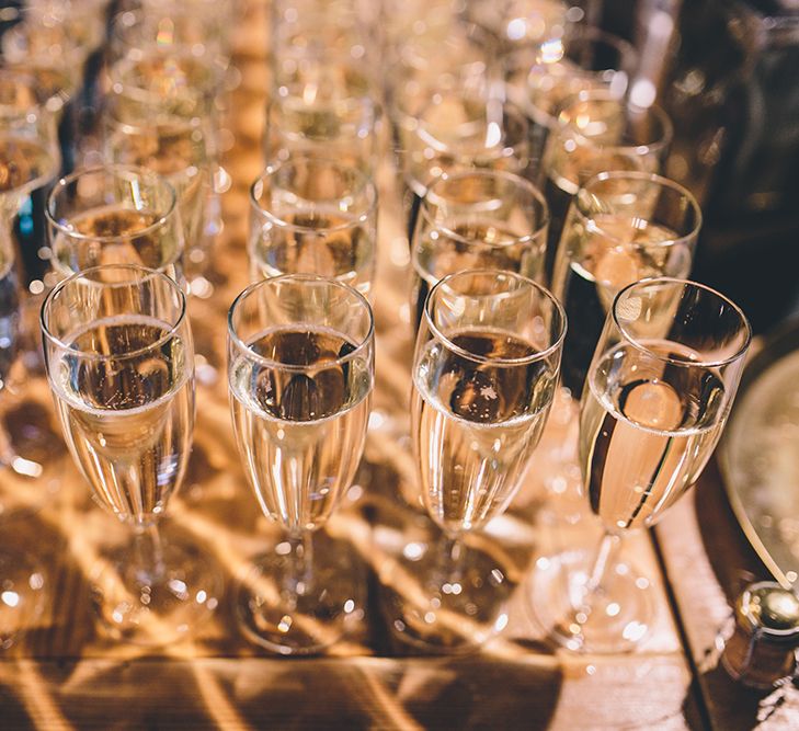 Champagne Glasses | Stylish London Wedding Planned by Revelry Events | Story + Colour Photography