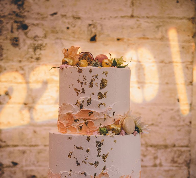 Iced Wedding Cake by Butter Beautiful | Stylish London Wedding Planned by Revelry Events | Story + Colour Photography