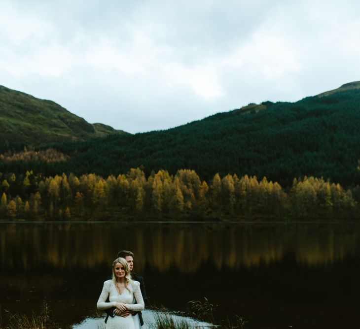 Botanical Barn Wedding In Scotland With An Abundance Of Foliage & Flowers With Bride In Vintage Gown By Elizabeth Avey & Images From Tub Of Jelly