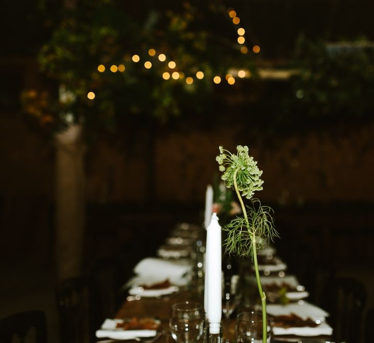 Botanical Barn Wedding In Scotland With An Abundance Of Foliage & Flowers With Bride In Vintage Gown By Elizabeth Avey & Images From Tub Of Jelly