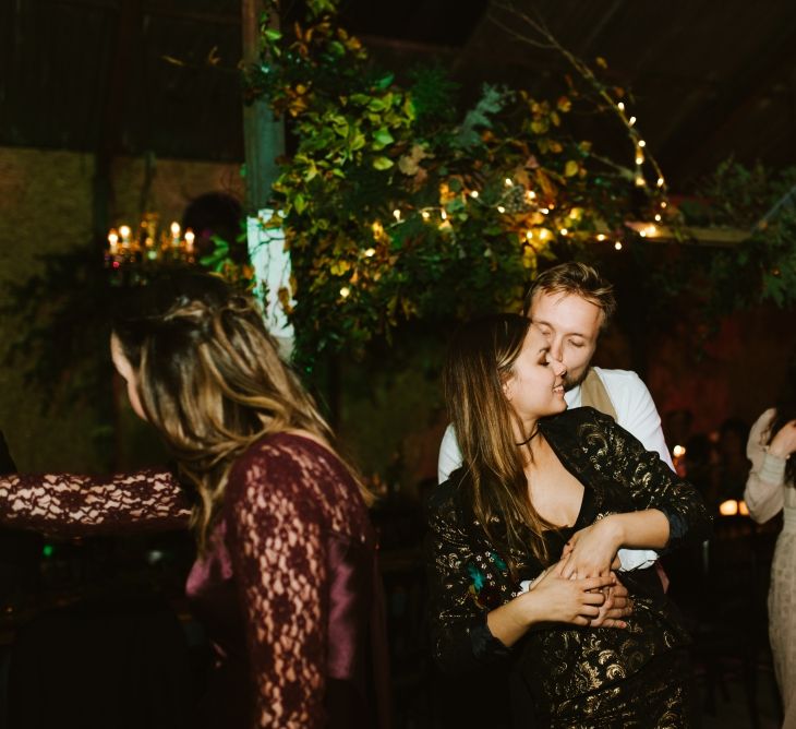 Botanical Barn Wedding In Scotland With An Abundance Of Foliage & Flowers With Bride In Vintage Gown By Elizabeth Avey & Images From Tub Of Jelly