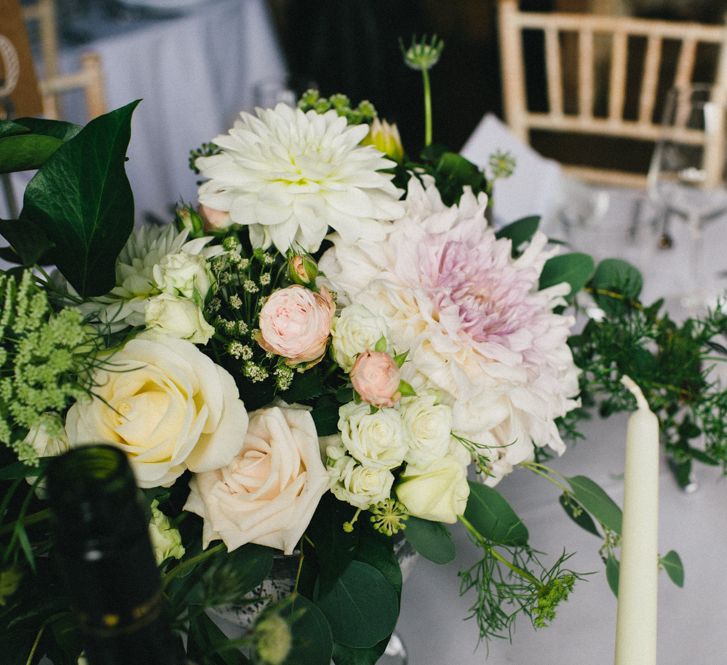 Soft & Romantic Flowers For A Grittenham Barn Wedding