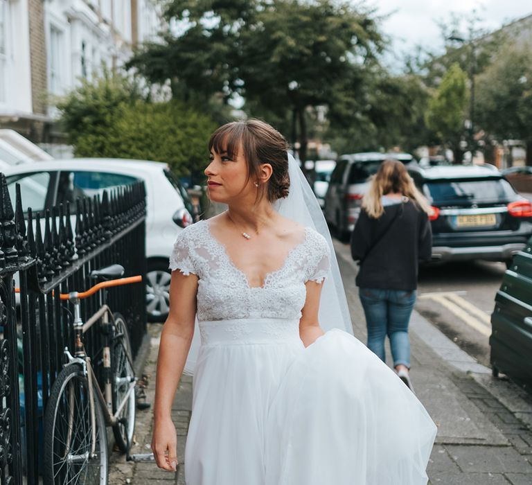 Bride in Cymbeline Wedding Dress | Intimate Ceremony at Stoke Newington Town Hall | Miss Gen Photography