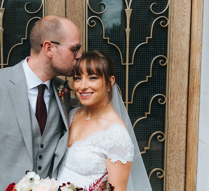 Bride in Cymbeline Wedding Dress | Groom in Bailey Nelson Suit | Intimate Ceremony at Stoke Newington Town Hall | Miss Gen Photography