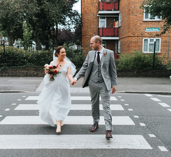 Bride in Cymbeline Wedding Dress | Groom in Bailey Nelson Suit | Laid Back Pub Wedding at The Londesborough | Miss Gen Photography