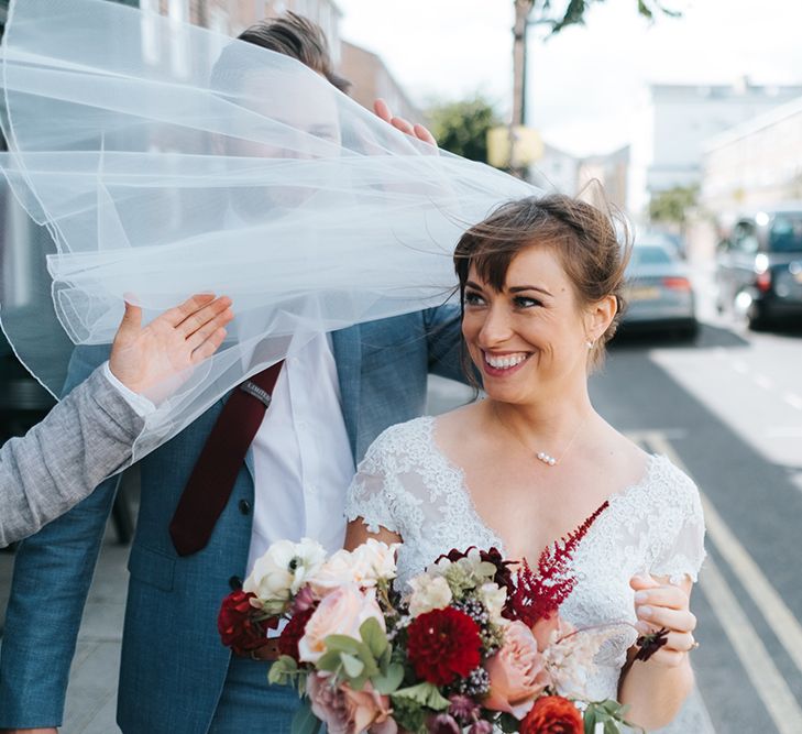 Bride in Cymbeline Wedding Dress | Laid Back Pub Wedding at The Londesborough | Miss Gen Photography