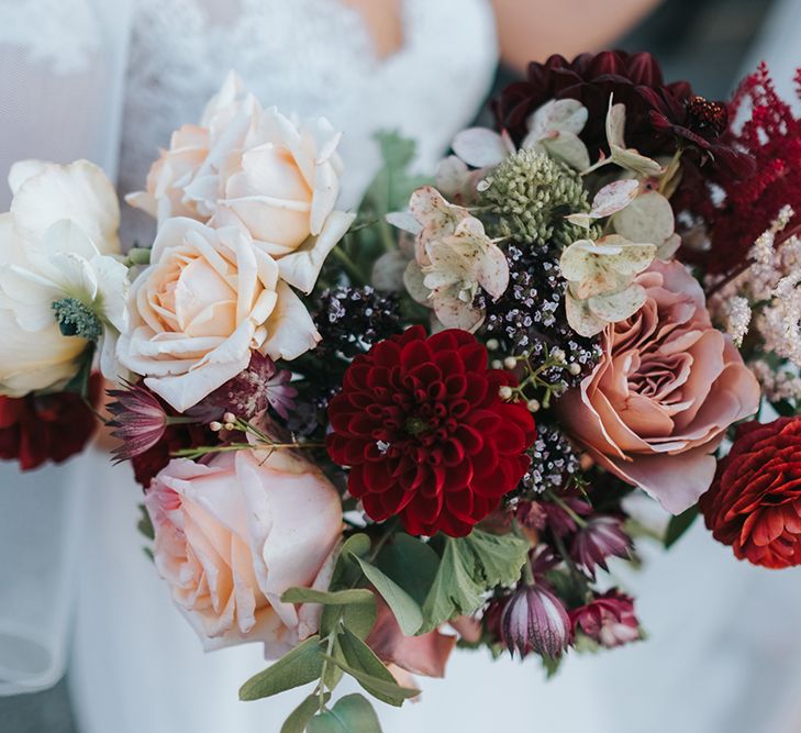 Red & Pink Water Flowers | Laid Back Pub Wedding at The Londesborough | Miss Gen Photography