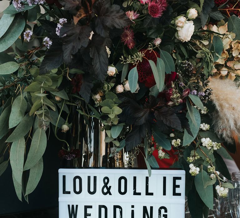 Light Box Wedding Sig | Laid Back Pub Wedding at The Londesborough | Miss Gen Photography