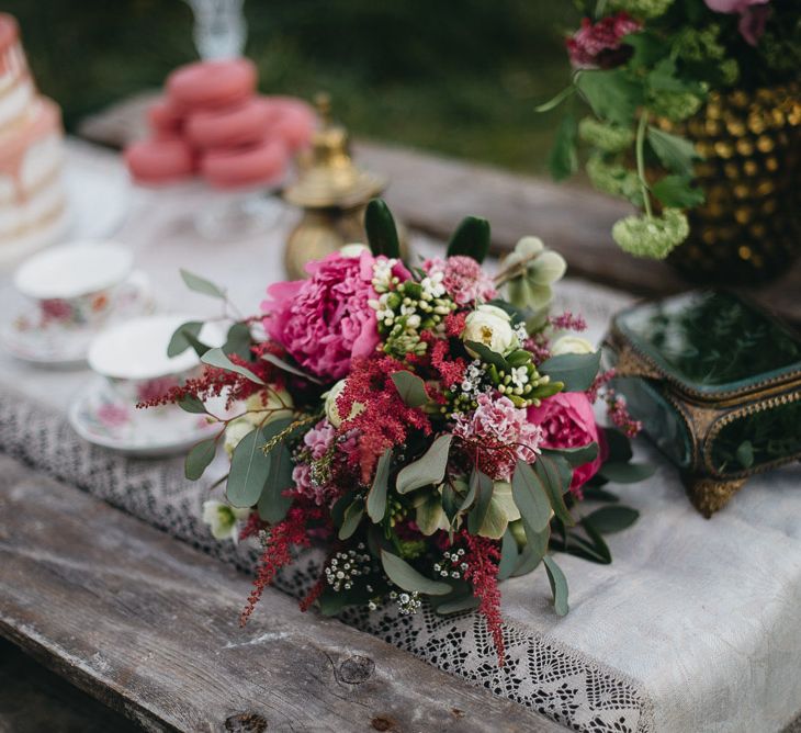 Engagement Shoot On The Cliffside In Asturias With Incredible Floral Ceremony Arch