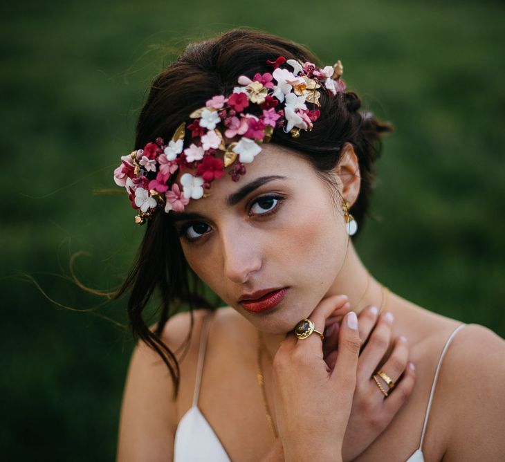 Engagement Shoot On The Cliffside In Asturias With Incredible Floral Ceremony Arch