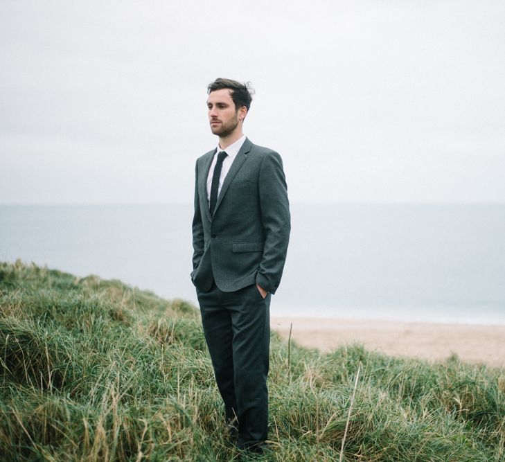 Groom Beach Wedding Cornwall