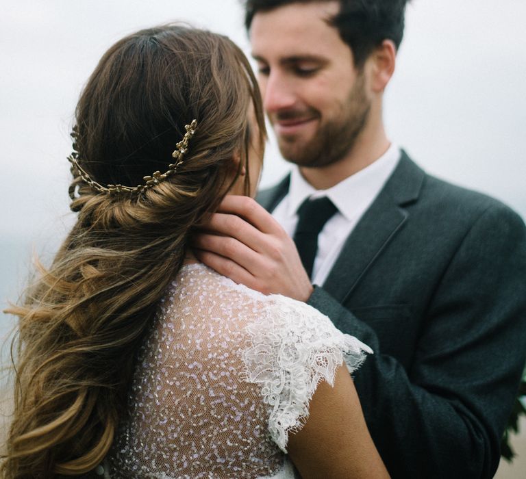 Bride & Groom Beach Wedding Cornwall