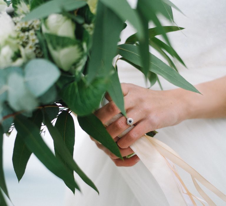 Green & White Wedding Bouquet