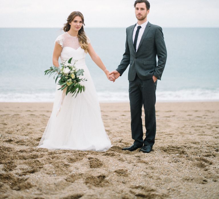 Jesus Peiro Wedding Dress For A Beach Wedding Shoot