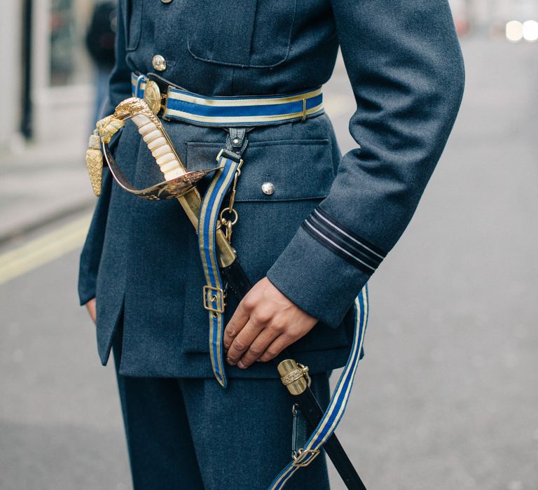 Groom in Military Uniform