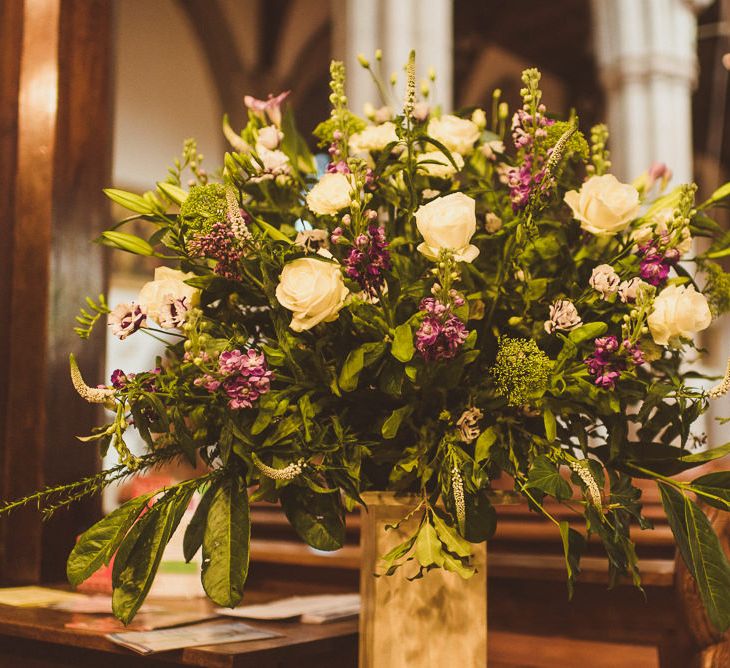 Wedding Flowers | Catholic Church Ceremony at Sacred Heart in Wimbledon | Matt Penberthy Photography