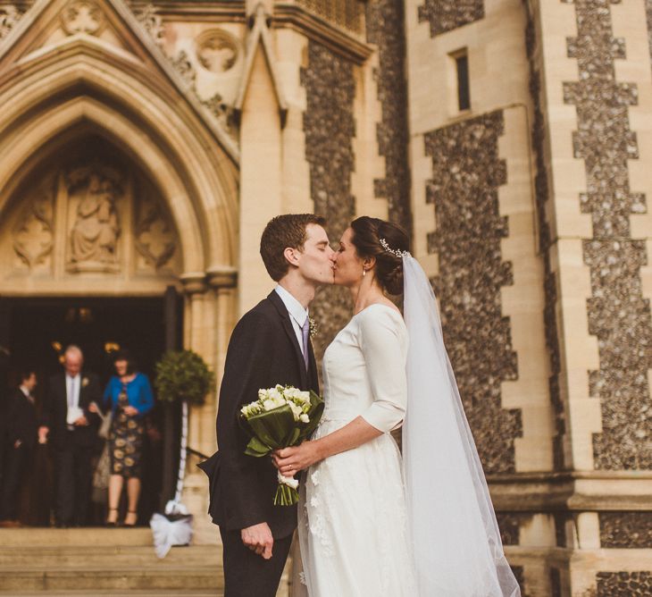 Catholic Church Ceremony at Sacred Heart in Wimbledon | Bride in JLM Couture Ti-Adora Wedding Dress | Groom in Moss Bros Suit | Matt Penberthy Photography