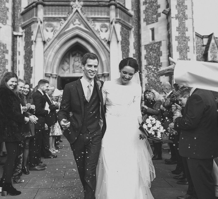 Catholic Church Ceremony at Sacred Heart in Wimbledon | Bride in JLM Couture Ti-Adora Wedding Dress | Groom in Moss Bros Suit | Matt Penberthy Photography