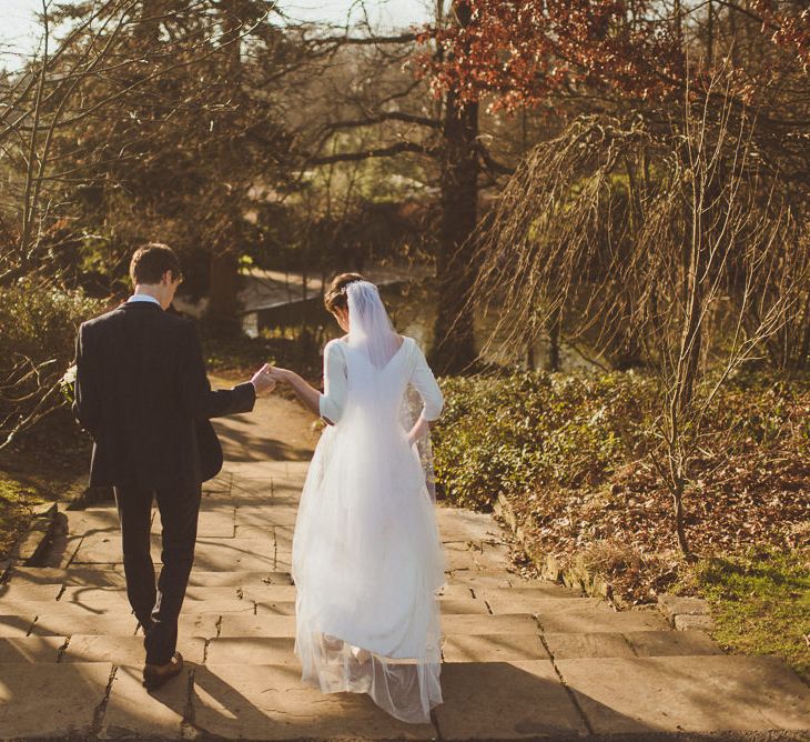 Bride in JLM Couture Ti-Adora Wedding Dress | Groom in Moss Bros Suit | Matt Penberthy Photography