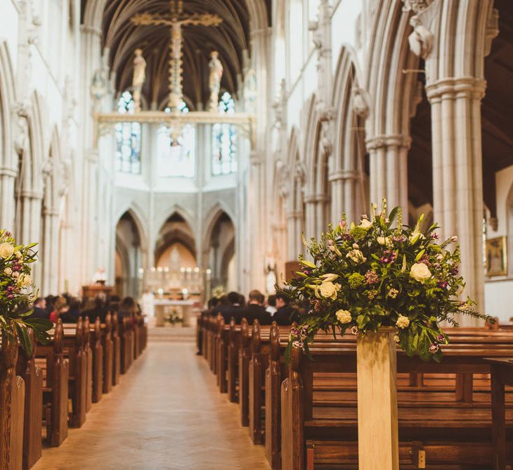 Wedding Flowers | Catholic Church Ceremony at Sacred Heart in Wimbledon | Matt Penberthy Photography