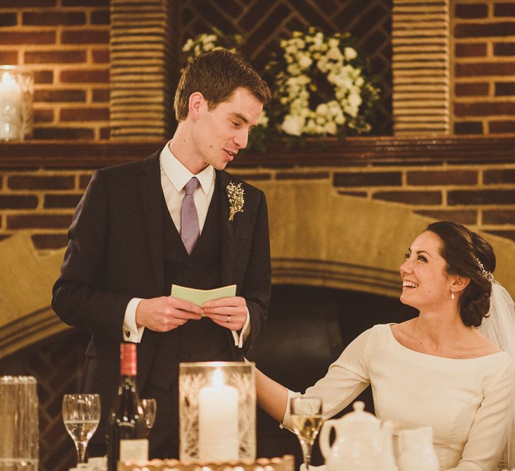 Wedding Speeches | Bride in JLM Couture Ti-Adora Wedding Dress | Groom in Moss Bros Suit | Matt Penberthy Photography