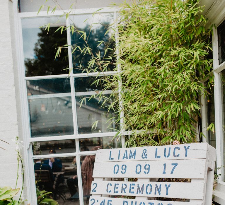 Wooden Palette Wedding Sign