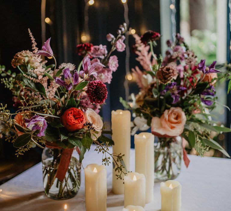 Gypsophila Fairy Lights & Dark Florals For A Family Focused Wedding At The Georgian Townhouse Norwich With Images By Camilla Andrea Photography