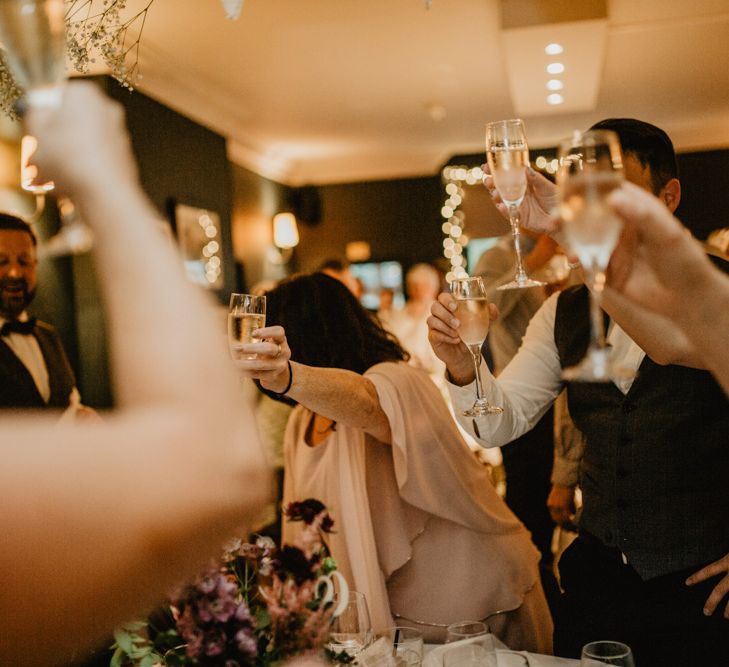 Gypsophila Fairy Lights & Dark Florals For A Family Focused Wedding At The Georgian Townhouse Norwich With Images By Camilla Andrea Photography