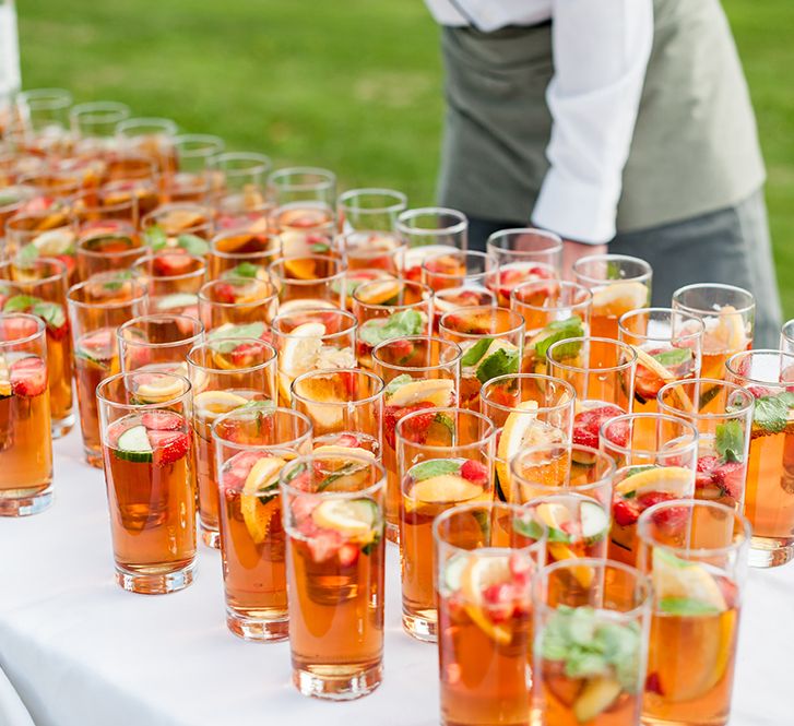 Pimm's At Wedding // Rustic Tipi Wedding With Handmade Details At Purbeck Valley Farmhouse With Coastal Tents Tipi And Images From Darima Frampton Photography