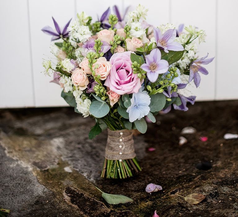 Pastel Wedding Flowers For Summer Wedding // Rustic Tipi Wedding With Handmade Details At Purbeck Valley Farmhouse With Coastal Tents Tipi And Images From Darima Frampton Photography