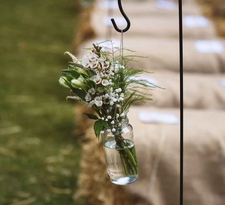 Aisle Wild Flowers on Shepherds Hooks.