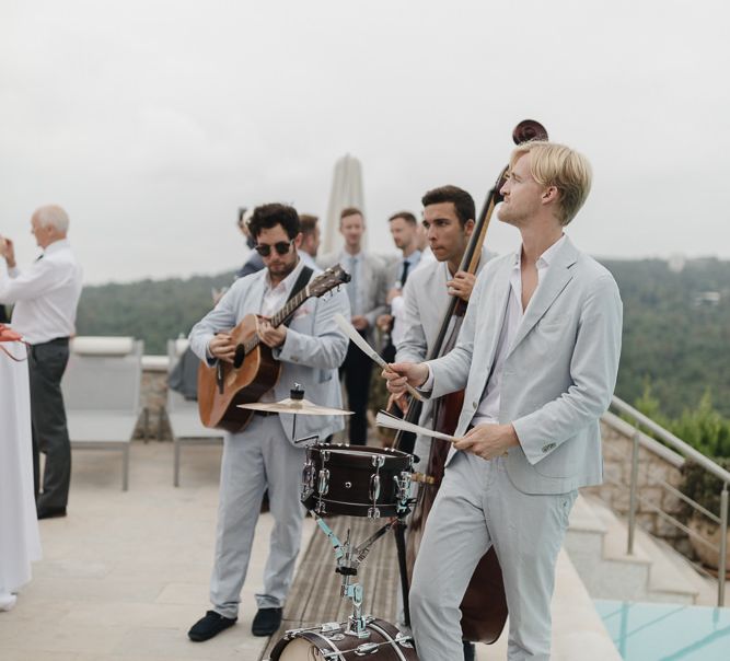 Wedding Band | Romantic Pink & White French Riviera Wedding at Chateau Saint Jeannet | Sebastien Boudot Photography | Shoot Me Now Films