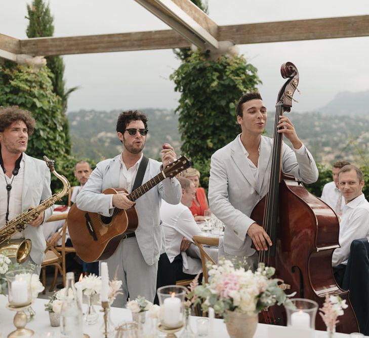 Wedding Band | Romantic Pink & White French Riviera Wedding at Chateau Saint Jeannet | Sebastien Boudot Photography | Shoot Me Now Films