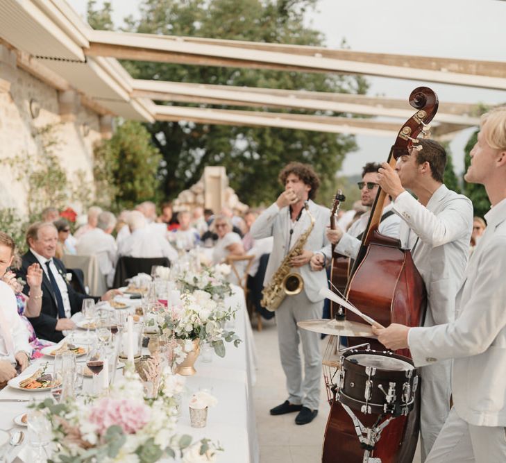 Wedding Band | Romantic Pink & White French Riviera Wedding at Chateau Saint Jeannet | Sebastien Boudot Photography | Shoot Me Now Films