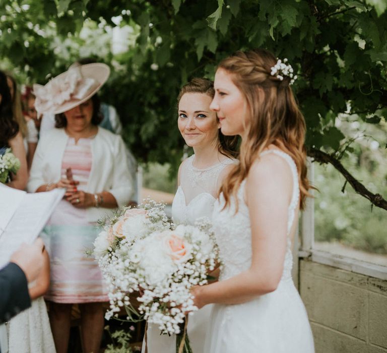 Two Brides with ASOS & Arielle by Heidi Hudson Wedding Dresses | Rustic Tipi Wedding at The Grange, Belluton, Pensford | Images by Felix Russell-Saw & Ryan Winterbotham