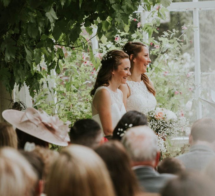 Two Brides with ASOS & Arielle by Heidi Hudson Wedding Dresses | Rustic Tipi Wedding at The Grange, Belluton, Pensford | Images by Felix Russell-Saw & Ryan Winterbotham