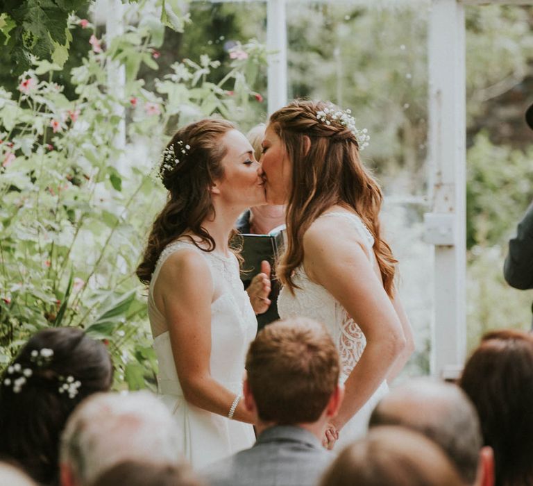 Two Brides with ASOS & Arielle by Heidi Hudson Wedding Dresses | Rustic Tipi Wedding at The Grange, Belluton, Pensford | Images by Felix Russell-Saw & Ryan Winterbotham