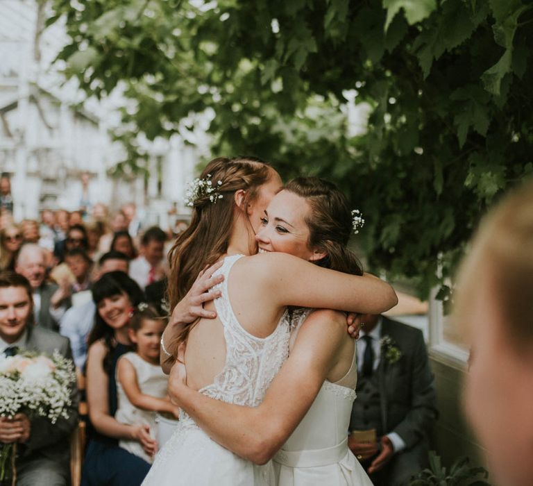 Two Brides with ASOS & Arielle by Heidi Hudson Wedding Dresses | Rustic Tipi Wedding at The Grange, Belluton, Pensford | Images by Felix Russell-Saw & Ryan Winterbotham