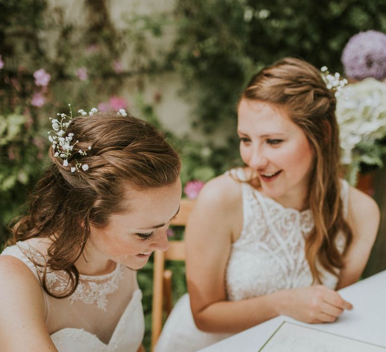 Two Brides with ASOS & Arielle by Heidi Hudson Wedding Dresses | Rustic Tipi Wedding at The Grange, Belluton, Pensford | Images by Felix Russell-Saw & Ryan Winterbotham